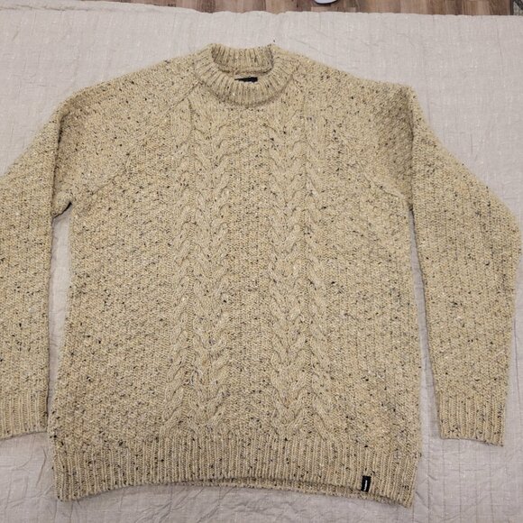 Finisterre Westray Crew Sweater, Large, Shale/Lt Brown - Picture 5 of 8